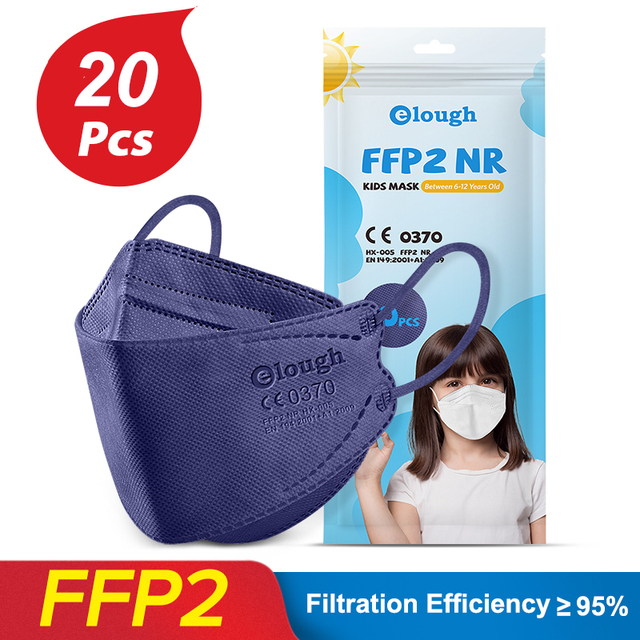 FFP2 Mascara Ninos Mascarilla FPP2 Homolucada KN95 Masks Disposable Face Mask Kids Health 6-12old FFP2Mask Certified