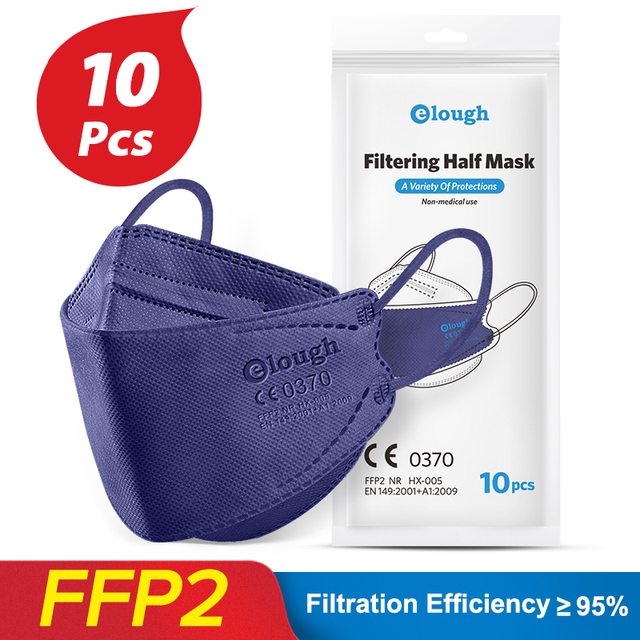 Elough KN95 face mask, fpp2fan CE approved ffp2 Mascarilla face mask ffp2reuse zable Kn95, fish protection masks ffpp2 FFP 2