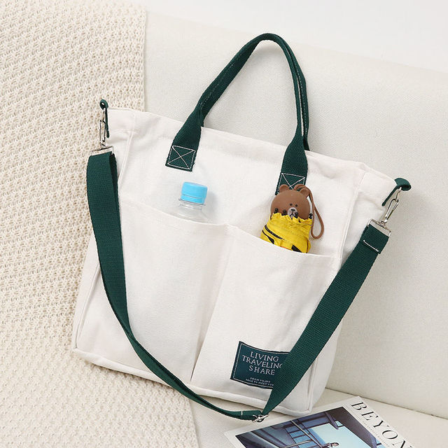 Women Canvas Handbags Female Shopping Bags Shoulder Bag Environmental Storage Bag Reusable Foldable Eco Grocery Bags Bolso