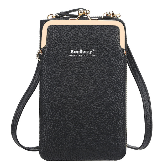 Designer Women Shoulder Bag Leather Wallet Women Wallet Double Zippers Female Clutch Wallet Crossbody Bag For Lady Bolsa Feminina
