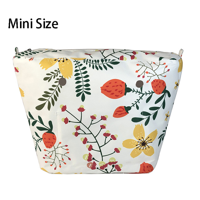 Floral trim waterproof inner insert, classic small inner pocket, handbags accessory