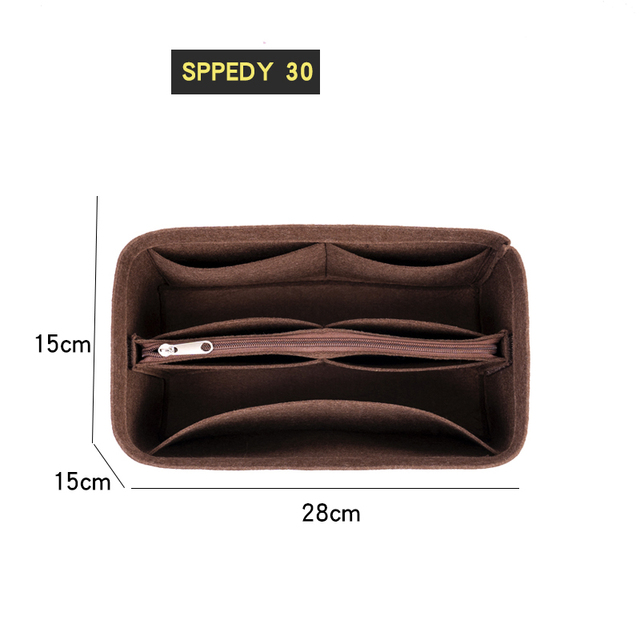 Felt Insert Bag Fit For Speedy 16 20 25 30 35 Women Bag Female Organizer For Cosmetic Pocket Mirror Keep Shape Improve Inner Space