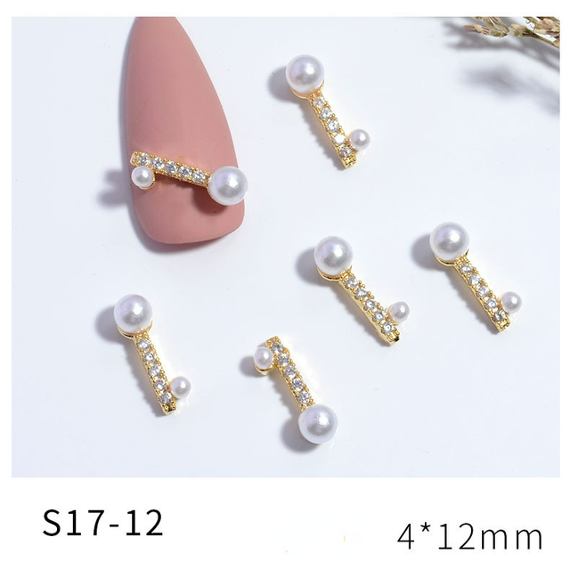 Net Red New Nail Art Jewelry Zircon Star Moon Love Pearl Rabbit Butterfly Chain Nail Decoration Nail Accessories