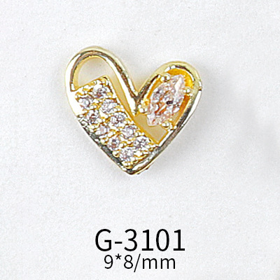 Net Red Nail Art Zircon Love Jewelry Series Candy Love LOVE Double Layer Three-dimensional Love Preservation G-3089