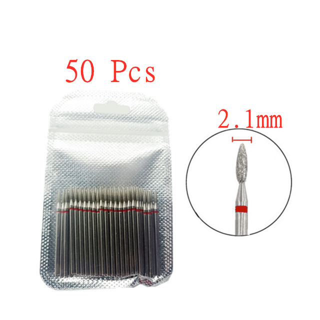 50pcs/set Nail Drill Bit Set Cutter Dental Diamond Grinding Polish Burs Dental Lab Polisher 2.35mm Shank Nail Tools