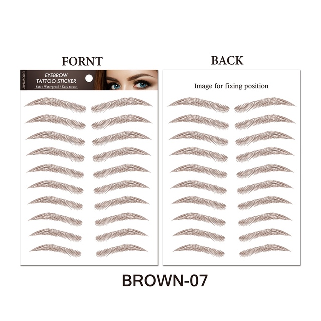 O.TW O.O 3D Simulation Eyebrow Stickers Waterproof Like Eyebrow Hair Makeup Easy to Wear Long Lasting Natural Eyebrows Tattoo Sticker