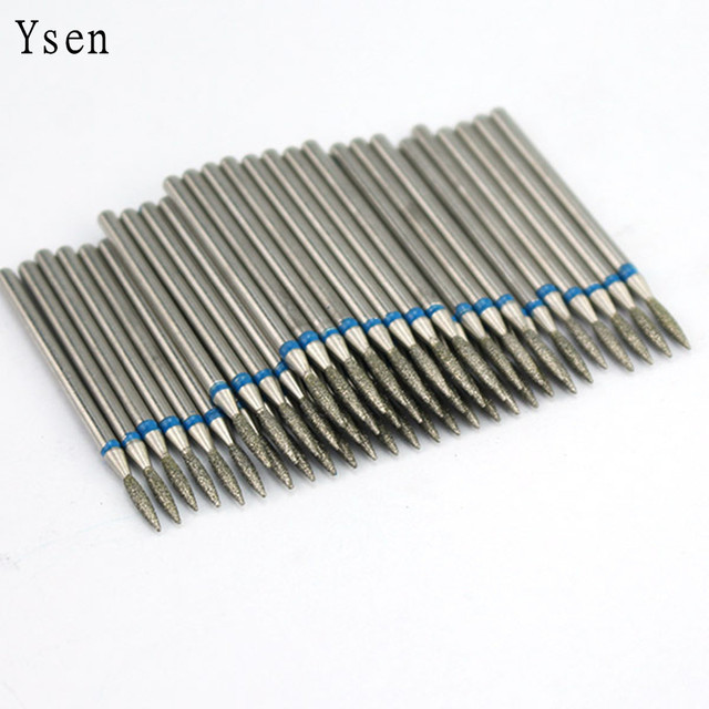 50pcs/set Nail Drill Bit Set Cutter Dental Diamond Grinding Polish Burs Dental Lab Polisher 2.35mm Shank Nail Tools