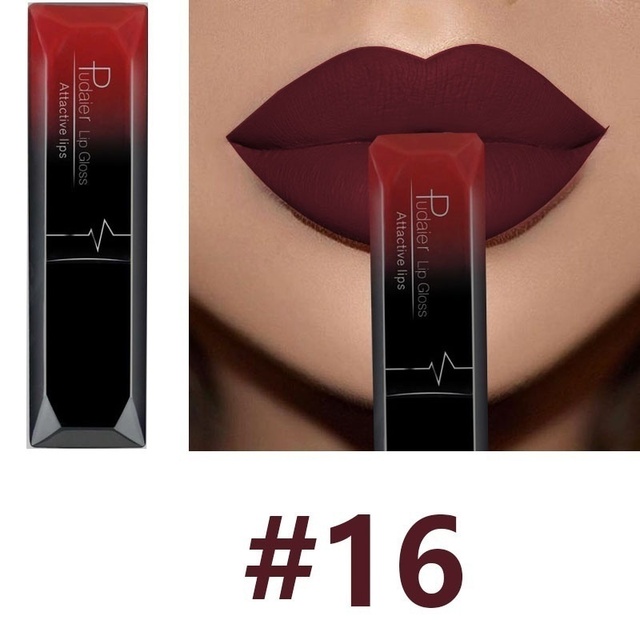 Hot Sales Waterproof Nude Matte Velvet Shiny Lip Gloss Lip Balm Sexy Lipstick Tint 21 Colors