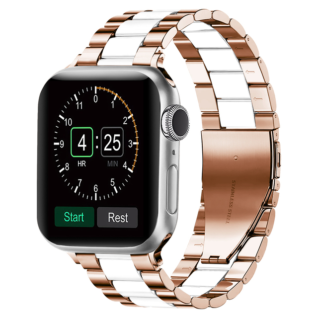 Metal Stainless Steel Strap Compatible for Apple Watch 44mm 42mm 40mm 38mm Men/Women Replacement Strap for iwatch 7 6 5 4 3 SE