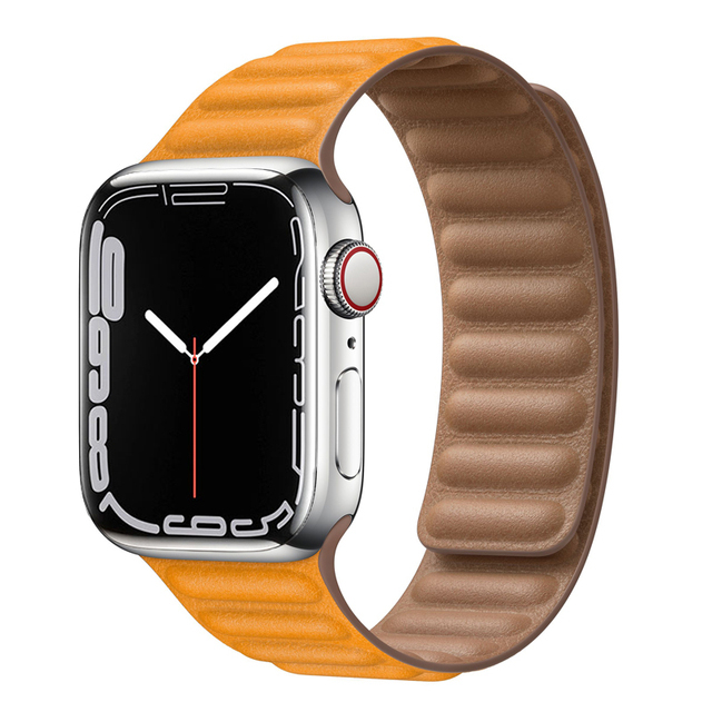 Strap for Apple Watch Band Leather Link Loop 44mm 40mm iWatch Series 7 6 SE 5 4 3 2 1 watchbands bracelet 42mm 38mm wristbands