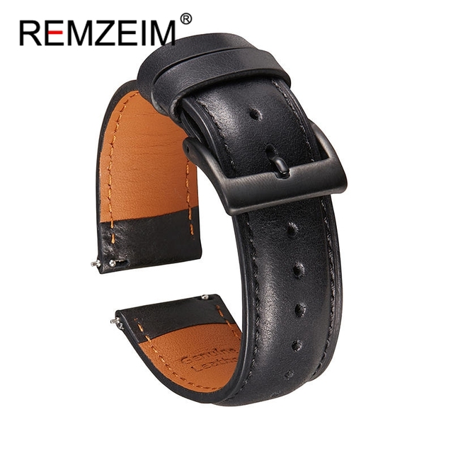 Calf leather watch strap 20mm 22mm quick release watchband for women men watch accessories solid buckle blue red green