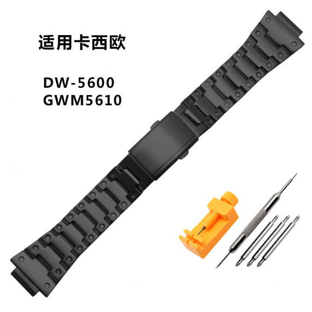 Metal Case + Bezel Strap for G-shock DW5600/5610 GW5600E Stainless Steel Watch Band for Casio DW/GW5000 DW5035 Watch Accessories