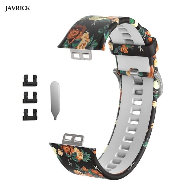 Printed Silicone Strap for Huawei Smart Watch, Soft Water Resistant Sport Watch Band Accessories