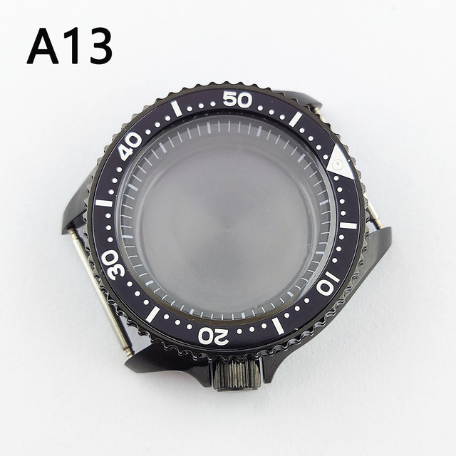 41.5mm NH35 NH36 case, watch accessories, stainless steel plated sapphire glass suitable for NH35 NH36 movement