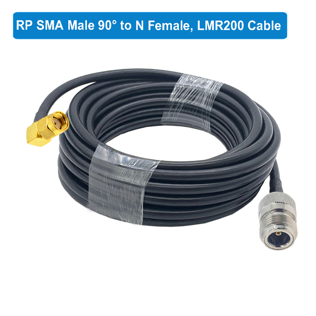 LMR200 RP-SMA Male to N Female Bulkhead Low Loss Coax Cable RF Extension Jumper for 4G LTE Wireless Router Gateway Celluloradio