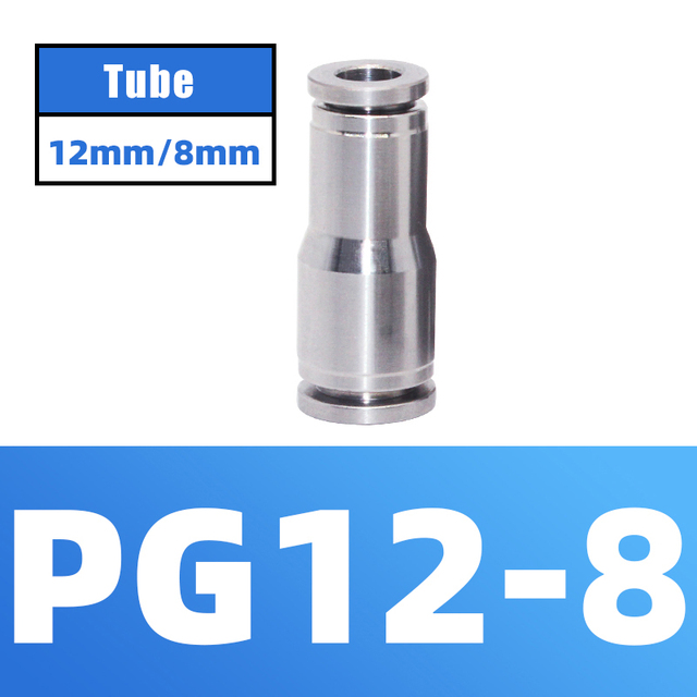 304 Stainless Steel Air Hose Fitting Pneumatic Coupling Tube Coplin Quick Open PG PU4 PU6 PU8 PU10 Trachea Metal Fitting