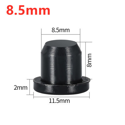 Black White Silicone Rubber Hole Plugs 2.7mm-14mm T Taipei Round Solid Hole Caps High Temperature Seal Stopper Dust Plug