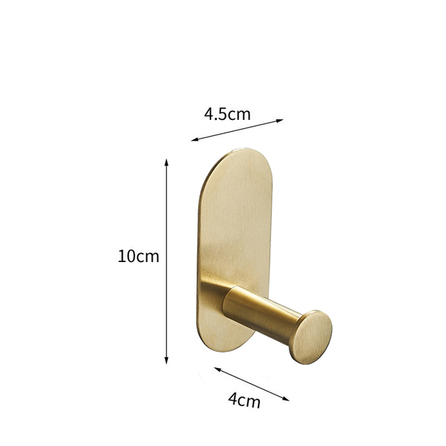 No Drilling Stainless Steel Self Adhesive Towel Bar Paper Holder Clothes Hook Towel Ring Black Golden Bathroom Accessories Set