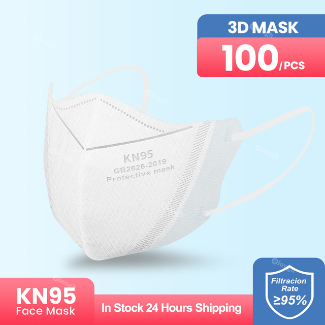 Elough Mask FFP2 CE Certificated 3D Protective Kn95 Face Mask Dust-proof PM2.5 Respirator Filtration Respirator KN 95 Mask