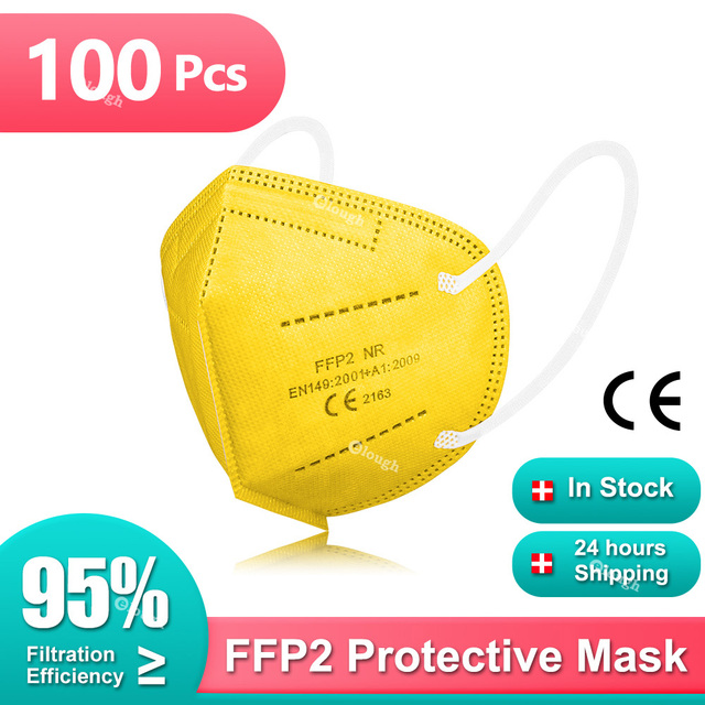 FFP2 قناع FPP2 معتمد FFP2 ملون Mascarillas 5 طبقات KN95 أقنعة فلتر ffp2قناع ce قابل لإعادة الاستخدام جهاز التنفس ffpp2 Masken ffp 2