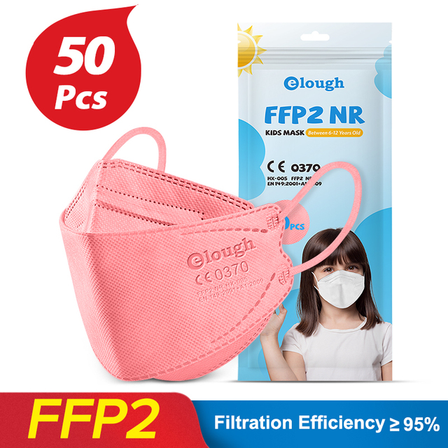 Elo FPP2 Masks For Kids 6-12 Years Korean Fish Mascarilla Infantil FPP2 Resale 4 Layers FFP2 KN95 Mask For Kids