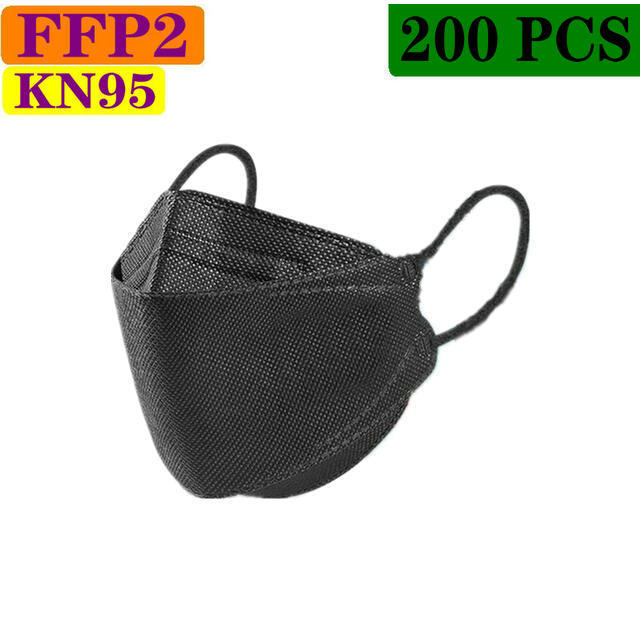 FFP2 Adult 60 Colors CE KN95 Mask Black Mascarillas Mask Certified Health Protection Wholesale Fish Face Mask Respirator Filter