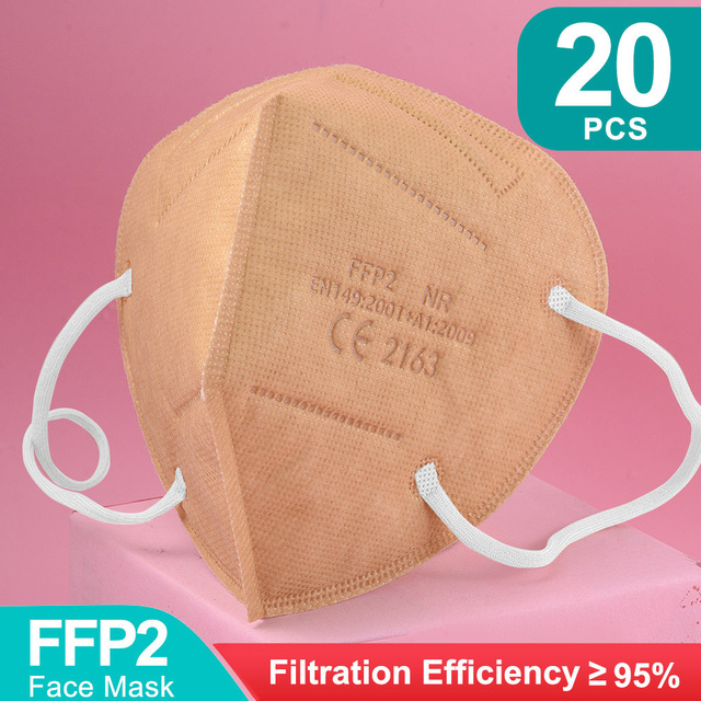 9 ألوان FFP2 Mascarillas KN95 أقنعة الوجه للكبار 5 طبقات سلامة الغبار التنفس FFP2 قناع الكبار الأسود FPP2 KN95 قناع الوجه CE