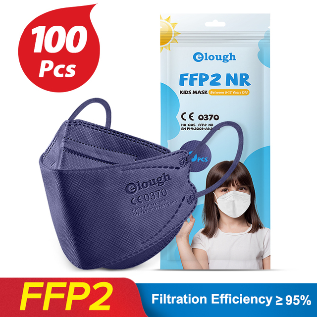 FFP2 Masks For 6-12 Years Kids FPP2 Masks Kids Kn 95 Mask FP2 Homology Ada 4 Ply Korean KN95 Mask ffp2 infant ffp2fan niños