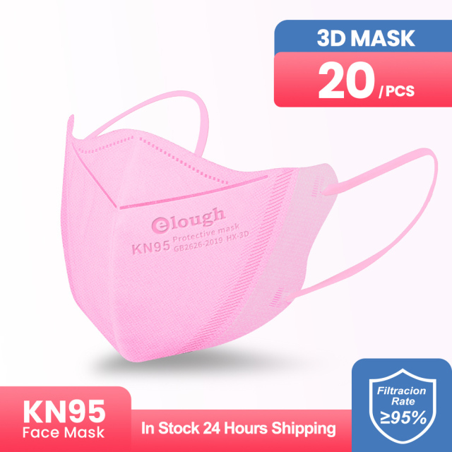 Elough mascarillas fpp2 3D Face Mask mascarilla kn95  fpp2 homologada españa KN95Mask Adult 4 Layers FFP2 Respirator Approved CE