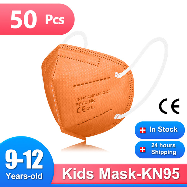 Kids Masks ffp2 Masks FPP2 Kids 5 Lays Kn95 Mascarilla FPP2 Masks Boys Mask ffp2tool 9-12 Years Face Mask