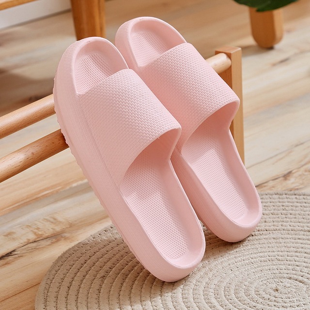 Home slippers anti-skid flip flops women's sandals women's fashion soft sole EVA indoor slides thick platform simple cloud slippers