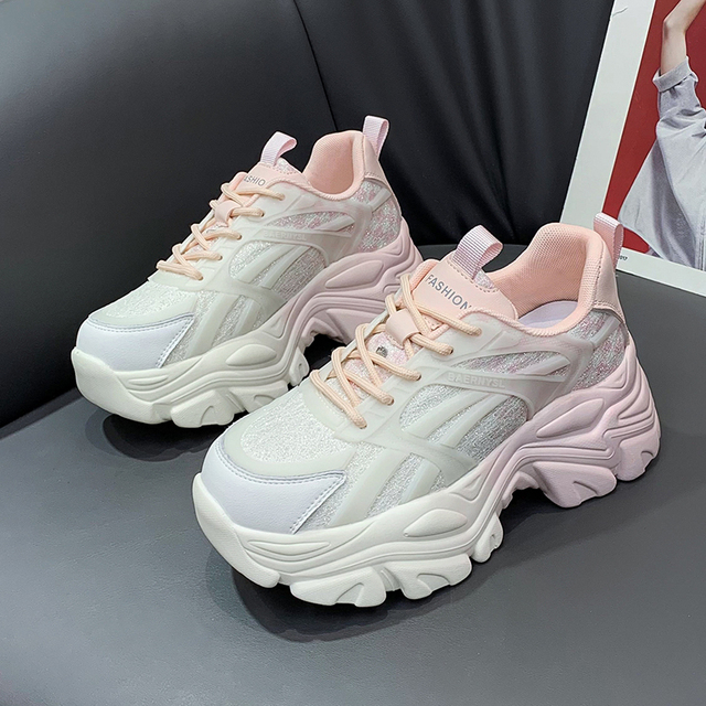 Autumn Women Chunky Sneakers New Design Woman Shoes Colorful Thick Sole Fashion Girls Platform Sneakers Ladies Sneakers