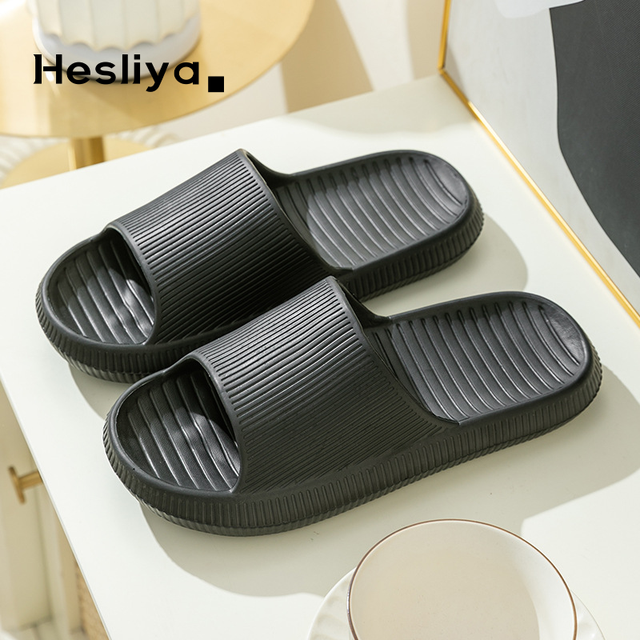 Thick Platform Slippers Cloud Slippers Non-slip EVA Soft Waterproof Cloud Sandals Silent Damping Bathroom Indoor Shoes For Women