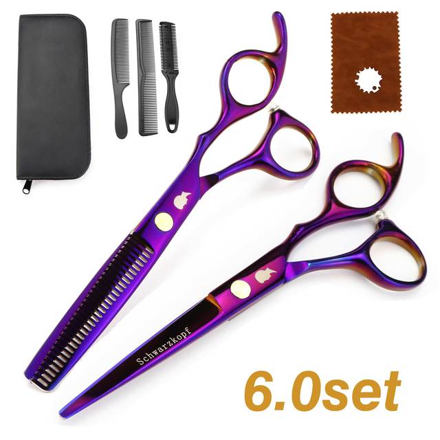 New Professional Hairdressing Scissors, Hair Cutting Barber Set High Quality Scissors Salon 6.0 inch Multi Color Options