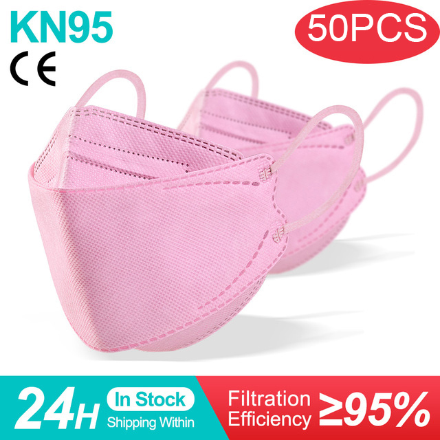 Kn95 Mask Lovely Disposable Girl Mask 4 Layer Dust Mask Filter Fish Shape FFP2 Children Mask Disposable Black Face Mask