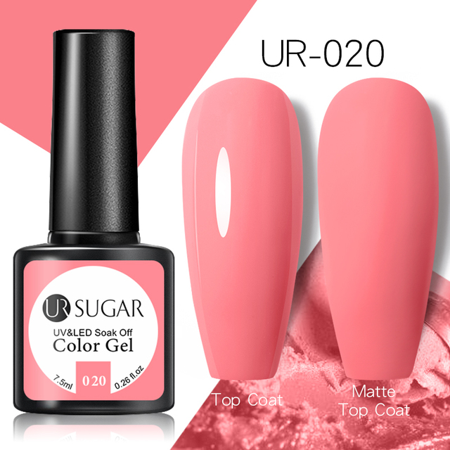 UR SUGAR 7.5ml Spring Cream Colorful Gel Nail Polish Purple Pink Solid Nail Art Semi Permanent Soak Off Gel All For Manicure