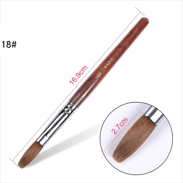 Acrylic Nail Brush Kolinsky Sable UV Nail Gel Crystal Nail Brush Painting Drawing Carving Dotting Pen DIY Nail Design Brushes