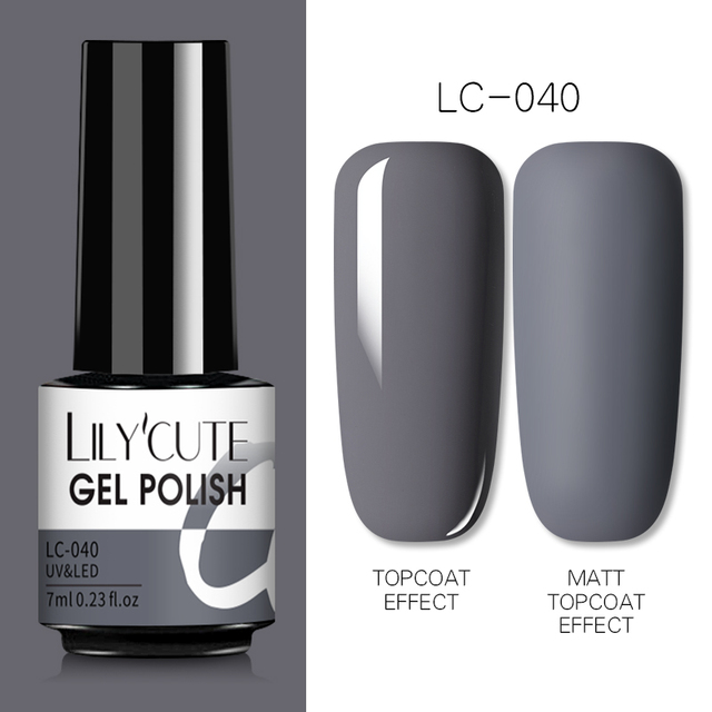 LILYCUTE 7ml UV Nail Gel Polish Autumn Winter Color Semi Permanent Matte Top Coat Necessary Soak Off UV LED Nail Art Gel Varnish