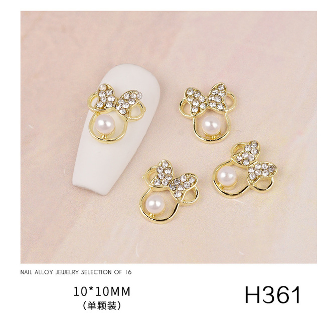 3pcs new nail art butterfly combined with gold jewelry hollow metal love rhinestone super flash butterfly nail decoration drill