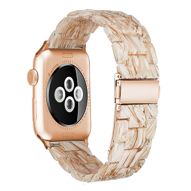 resin watches for apple watch 7 6 5 band 44mm iwatch 42mm series 4 3 2 wrist strap accessories loop 40mm replacement bracelet