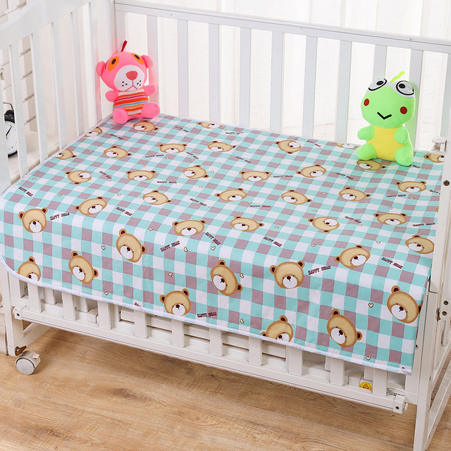 Waterproof Bed Sheet Baby Urine Changing Mat Cotton Reusable Infant Changing Diaper Mattress Cover Washable Newborn Crib Nappy Mattress