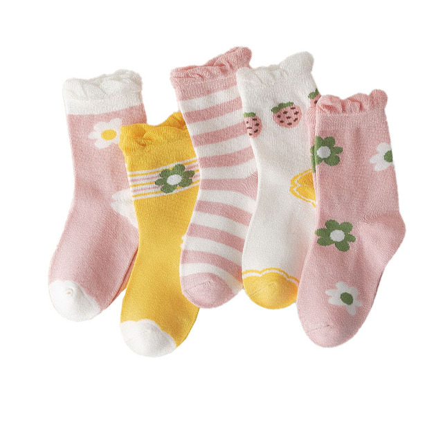 5pairs/lot Cute Cartoon Baby Girls Socks Winter Thicken Soft Kawaii Infant Toddler Socks Cotton Baby Boy Sports Socks for 1-12Y