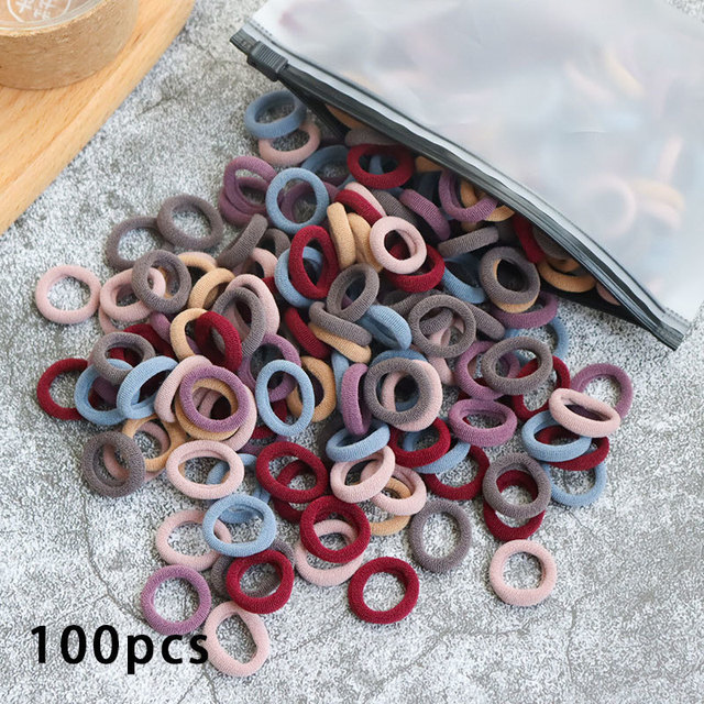 Baby Girl Little Hair Bands Toddler Children Headbands Colorful Elastic Hair Tie Nylon Scrunchie Hair Rope 50/100pcs Hair Accessories