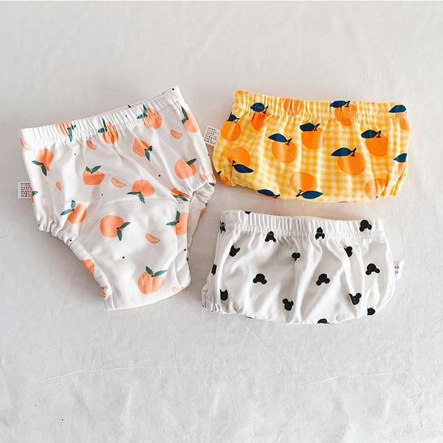 3 Pieces/Lot Baby Training Pants 6 Layers Baby Cloth Diapers Reusable Washable Cotton Elastic Waist Cloth Diaper 8-18kg Nappy