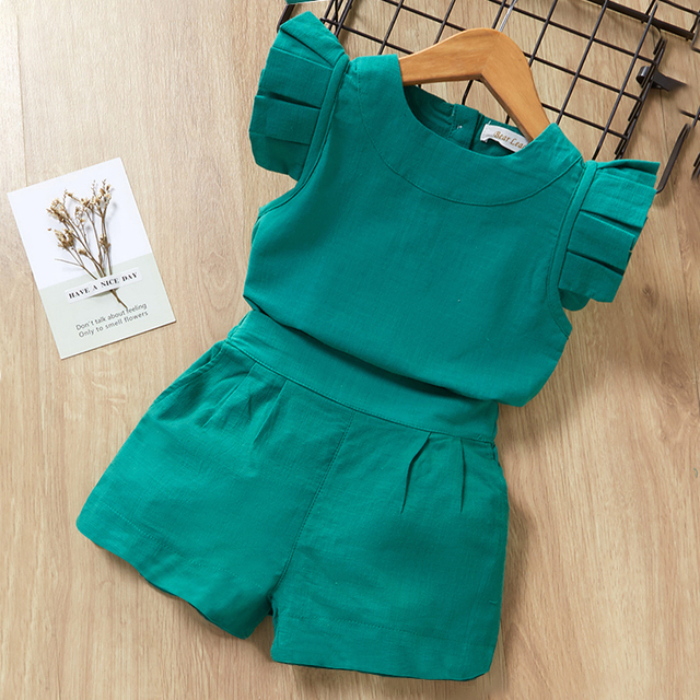 Kids Girls Clothing Sets Summer New Style Brand Baby Girls Clothes Short Sleeve T-shirt + Pant Dress 2pcs Children Clothing Suits