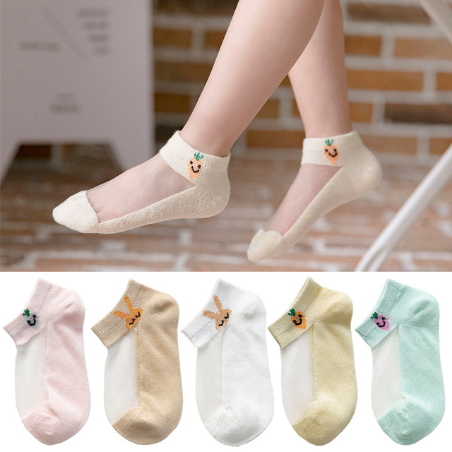 Soft Cotton Children Socks Cute Cartoon Casual Boys Socks Thin Mesh Summer 5pairs/lot Kids Socks Sport Baby Boy Socks 1-12 Years