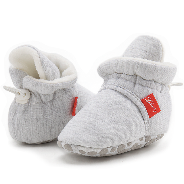 Winter Baby Boy Girl Socks Baby Shoes Socks Easy Wear Tight Hook and Loop Infant Newborn Walking Fluff Warm Moccasins Zapatos Bebe