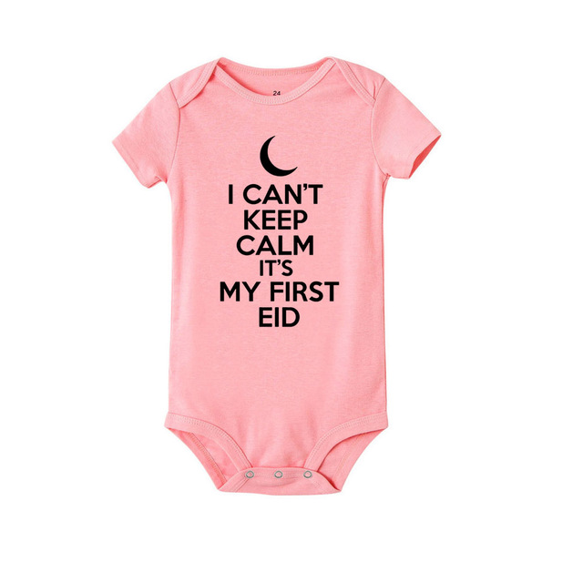 I Can't Keep Calm It's My First Christmas Kids Short Sleeve Bodysuit Caasual Letter Print 1st Birthday Girls Rompers Fast Shipping