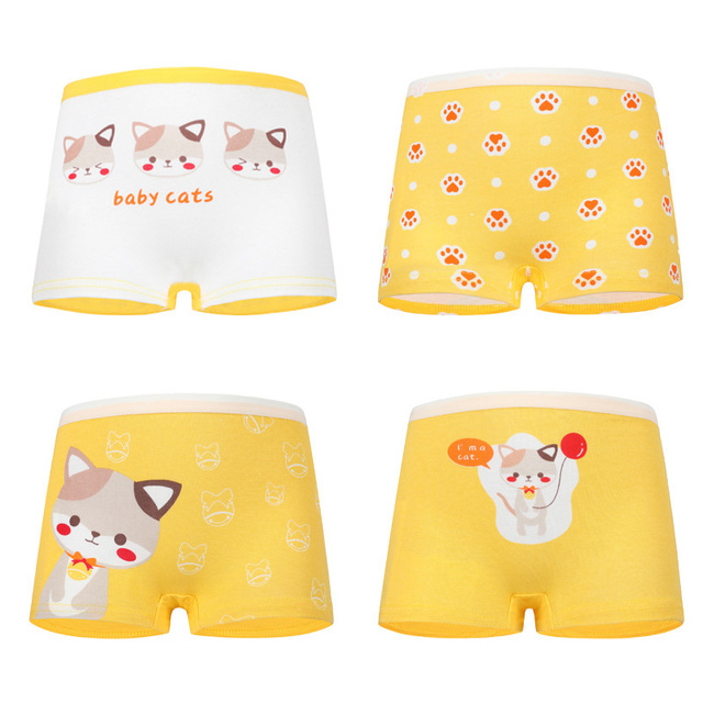 10 pieces/lot Design Children Girls Cotton Soft Lovely Panties Cartoon Baby Underwear for Girls Kids Boxer Panties Breathable