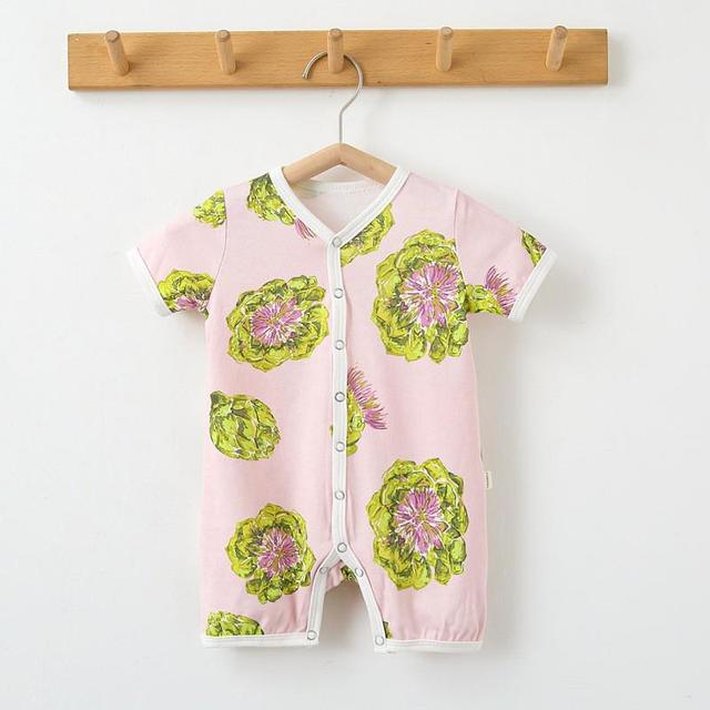 YG Summer New Cotton Short Sleeve Tight Jumpsuit Newborn Cute Jumpsuit Baby Boy Girl Baby Clothes 0-2 Years Baby Clothes